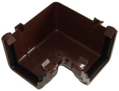 FloPlast Ogee Brown 90 Degree Internal Gutter Angle