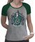ABYSTYLE - Harry Potter - T-Shirt Serpeverde Donna - Grigio e Verde - M