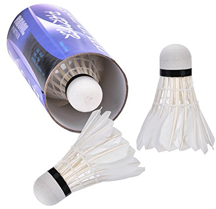 Tbest Badminton Federbälle 3pcs Badminton Shuttlecocks Federball Shuttlecocks Training Badminton Weißes Kunststoff Badminton Bälle mit Großer Stabilität Hoher Geschwindigkeit für Indoor Outdoor Sport