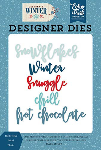 Echo Park Paper Company CW162042 Stempelset Winter Chill, Rot, Blau, Marineblau, Grün, Weiß
