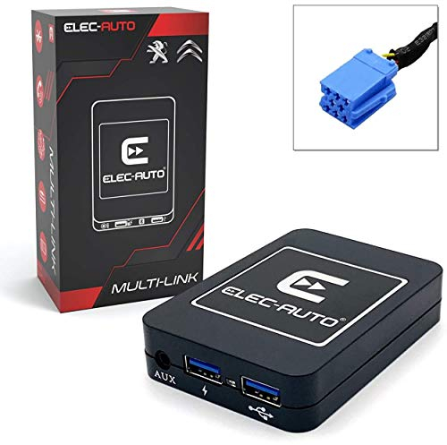 Bluetooth-Schnittstelle – USB MP3 – AUX für Auto Peugeot, Citroen mit ISO-Stecker | Freisprecheinrichtung Streaming Audio | Ladegerät | Klinkenstecker | unsichtbare Einbaubox | Radiozubehör