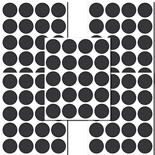 100 Klebepunkte 25mm 2,5cm Punkt PVC Folie Aufkleber abwaschbar desinfizierbar entkeimbar (Schwarz)