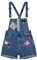 Peacolate 4-10 Anni Estate Piccola Grande Ragazza Salopette Corta Ricamato Flip Paillettes Denim Tute Pantaloncini(9-10 anni)