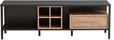 FORTE OPENER TV Unterschrank mit 1 Schublade, Holzwerkstoff, Colonial Eiche, 150 x 48.7 x 42 cm