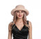 Ysoazgle Ladies Straw Sun Hat Packable Roll Brim Summer UV Beach Sunhat UPF SPF 50 Packable Adjustable（Pink）