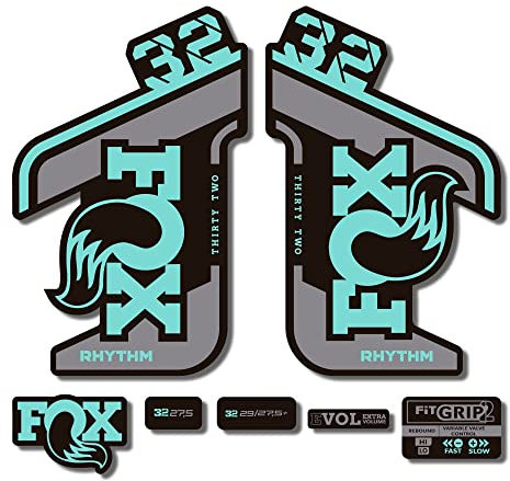 Adesivi compatibili con forcella bici Fox 32 Rhythm 2021