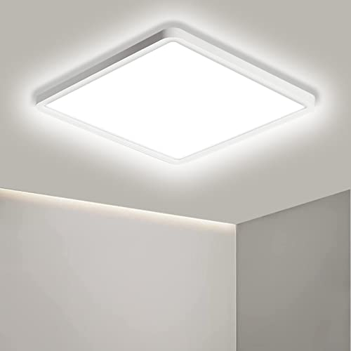 Ouyulong Plafonnier Led Carré 30x30CM, Plafonnier Led Cuisine Froide 36W,6500K, Étanche IP44, 4200LM,Luminaire Plafonnier Led Utilisé Dans La Salle De Bain Chambre Salon Couloir Balcon Garage