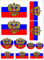 Nation Russland Flaggen Fahne Set 11 Stück Aufkleber selbstklebend Sticker - FS