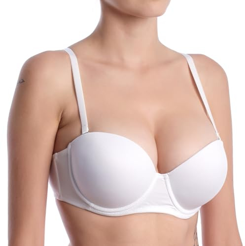 LORMAR Reggiseno Donna A Fascia con Spalline Removibili E Ferretto Colore TG Art.Pura