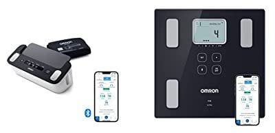 OMRON Complete Smart Home Blood Pressure Monitor and ECG for Hypertension Monitoring and AFib screening & OMRON Viva Bluetooth Smart Scale and Body Composition Monitor with Body Fat