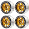 Runup RC Felgen 1,9 Zoll Beadlock Wheels Felgen 4pcs Metall Radnabe für Axial SCX10 90046 AXI03007 TRX4 CC01 1/10 RC Crawler (Gold)