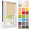 Estika Rollo für Fenster ohne Bohren - 130cm x 150cm - Cremefarbe - 25 Stofffarben, Klemmfix Montage, Fensterrollos für innen, Sichtschutz für Fenster und Balkontür (130 cm Stoffbreite)