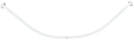 Vetrineinrete® Bastone per tenda doccia curvo universale aste 90x90 cm bianco asta per tende arredo bagno