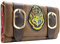 Harry Potter Dobby H.P. Hogwarts Schule Emblem Schülerkoffer Portemonnaie/Beurs Tri-Fold Münzfach & Kartenhalter, Braun
