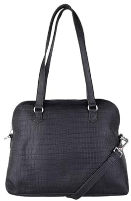 Cowboysbag Bag Winwick Croco Black, Sonstige, Medium