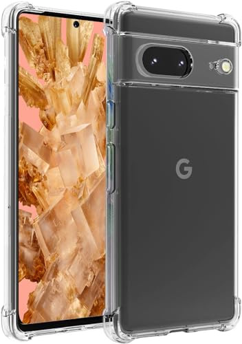 Folmecket Funda para Google Pixel 8, Protector de Pantalla de Absorción de Golpes, Flexible, Transparente,de Goma TPU, para Google Pixel 8,6.17 Transparente