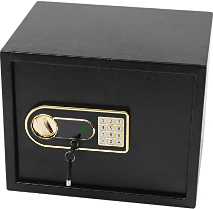 30L Safe Tresor Feuerfest, Digitaler Heimtresor, Möbeltresor mit Schlüssel und Feuerfest Wasserdicht Geldtasche elektronische Kombination für Bargeld Schmuck Dokumente