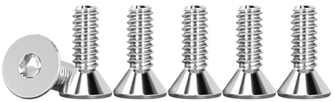 Drenky 50 Stück M3 X 10mm Senkkopfschrauben Edelstahl V2A VA A2 Senkkopf Schrauben DIN 7991 / ISO 10642 Gewindeschrauben Rostfrei Silber Steckdosen Schrauben Metrisches Regelgewinde