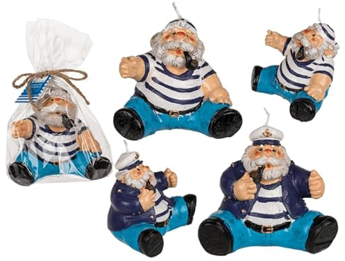 2er Set Motivkerze Seemann Maritim Seefahrer - Kerze in Geschenkverpackung