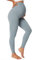BAYDI Nudi Legging de grossesse opaque taille haute pour femme enceinte, rhinocéros gris, L
