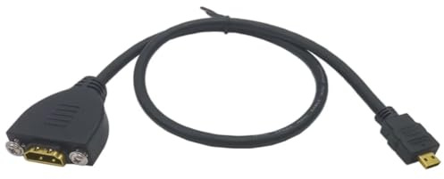 innov8 Micro HDMI Male to HDMI Female Panel Mount Extension Cable 4K 60Hz 0.5m