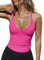 Haibang Camiseta Sin Mangas Mujer Verano Camisetas Tirantes Sexy Ajustado Deportivas Tank Tops Elástica Suave Crop Top Costilla De Punto Básica Chalecos Top Lencero Casual Color Sólido Camisola Shirt