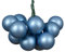 Kaemingk Weihnachtskugeln am Draht Glas 2,5cm x 12 Stück Spiegelbeeren Matt - kleine Dekokugeln - Christbaumschmuck & Weihnachtsdeko - Eisblau