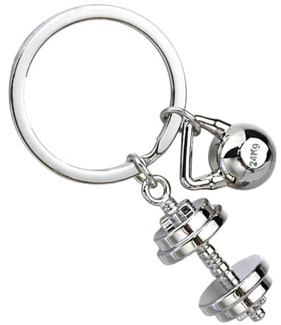Generisch Fitness Gym Charm,Hantel Charm Schlüsselanhänger - Hanteltaschenanhänger aus Zinklegierung mit Hantelscheibe Kettlebell | Fitness-Trainer-Schlüsselanhänger für Damen und Herren
