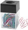 ycezw Porta graffette da ufficio per scrivania, graffette da ufficio – supporto magnetico trasparente con coperchio, spesso organizer per casa, scuola, ufficio, ufficio