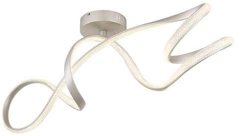 Deckenlampe Deckenleuchte Wohnzimmerlampe Kristallleuchte silber LED D 90,8 cm