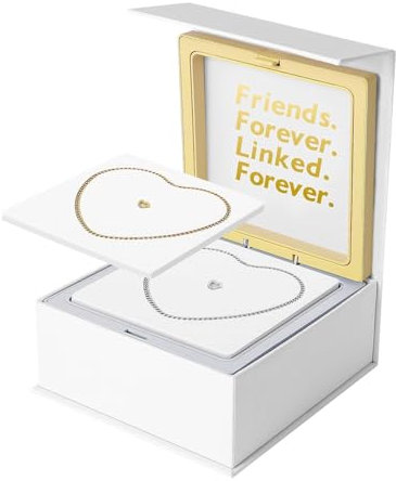 Amagogo Permanent Bracelets Kit with Heart Lock Clasp Girlfriend and Boyfriend Jewelry DIY Bracelet Making Kit for Valentine’S Day, Gold and Silver