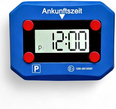 ProPark Elektronische Parkuhr – Digitaler Parktimer mit offizieller KBA Zulassung, automatischer & manueller Zeiteinstellung, Hintergrundbeleuchtung & SOS-Funktion, CE-Zertifiziert