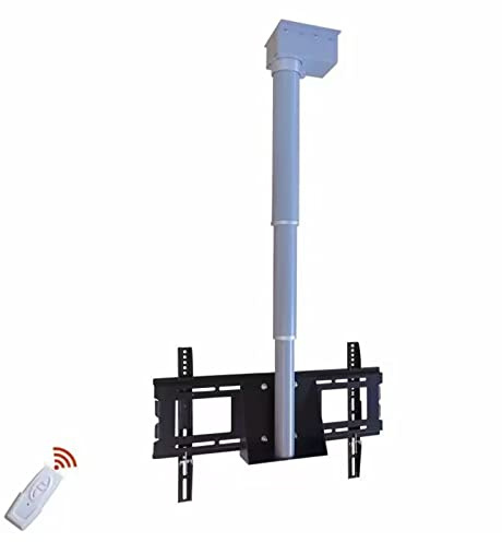 IUokLU Support TV LED - Support de Levage TV motorisé Support TV Plafond motorisé avec télécommande Pivote à 90° Convient aux téléviseurs à écran LED de 26 à 70 Pouces,70-160cm