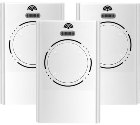 3pcs Telecommande Portail 868MHz, Telecommande Porte de Garage, Compatible avec FAA-XT4 868 SLH LR, 4 Canaux Noir (3pcs)