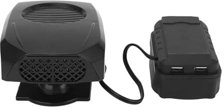 Chauffage d'appoint portable alimenté par batterie avec réglage de la température à 2 vitesses Chauffage efficace Fonctionnement silencieux Compact et portable pour ateliers Usines