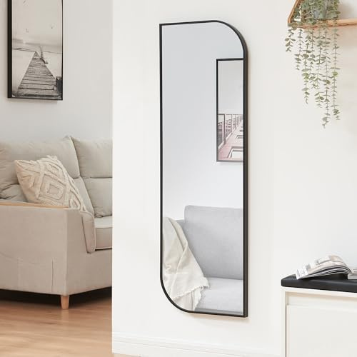 [en.casa] Specchio da Parete con Cornice Rettangolare Montaggio Verticale e Orizzontale Specchio Decorativo per Ingresso Soggiorno Cabina Armadio 120x40 cm Nero