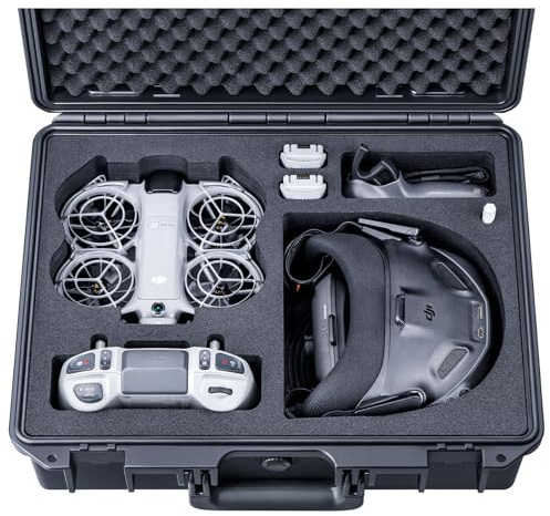 Lykus Titan N210 Koffer für DJI Neo 2, Goggles N3/3, RC Motion3/FPV RC | NUR KOFFER, Passend für Motion Fly More Combo, IP67 wasserdicht, Stoßfest, CNC-gefrästes Premium-Schaumstoff