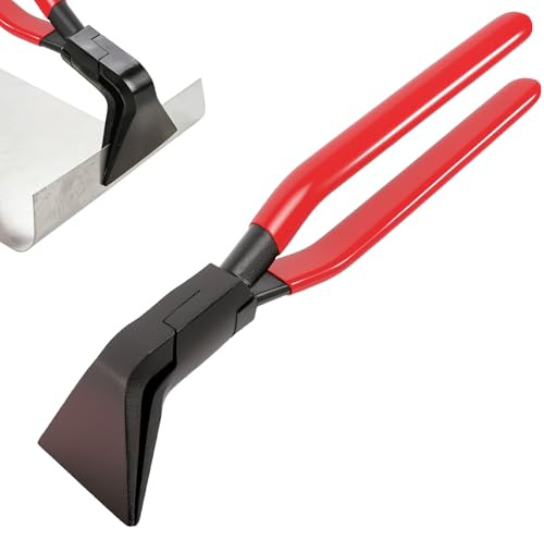 Falzzange, 45° Abkantzange Blechbiegezange, Biegezange Breit 60 mm Blechbiegezange Kohlenstoffstahl mit Rutschfestem Griff, Werkzeug zum Biegen und Glätten von Blechen für Industrie