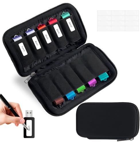 ROEOWENE Aufbewahrungstasche für USB-Sticks-Organizer USB-Tasche | Storage Bag Usb Sticks Aufbewahrungsetui Memory Sticks/flash Laufwerk/speicher/speichersticks