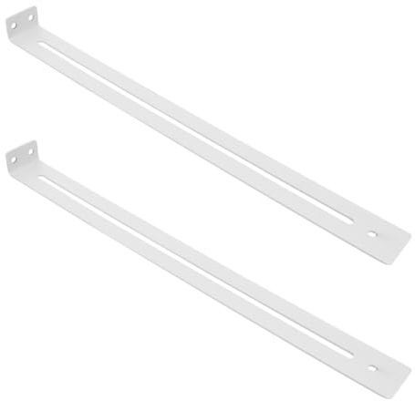 OUNONA Kit de Réparation pour Tiroir 2 Pièces en Acier Robuste, Support de Glissière Invisible Blanc, Fixations pour Armoires Cuisine et Salle de Bain, Installation Rapide pour Meubles