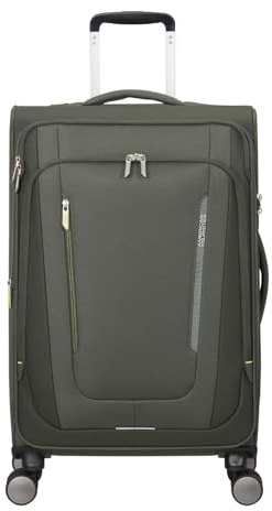 American Tourister Trolley Wanderlite Spinner Exp. TSA Dark Khaki tannengrün 70cm
