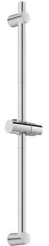Auralum Duschstange 90cm Chrom Edelstahl, Brausestange mit Variabler Wandhalterung für Vorhandene Bohrlöcher, Duschstange mit Höhenverstellbarem und 360° Drehbarer Brausehalter