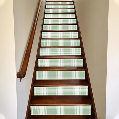 TNKBREEZE 15 pegatinas de vinilo autoadhesivas para escalones de escaleras, 100 x 18 cm, resistentes al agua, decoración para casa, suelo y azulejos de pared