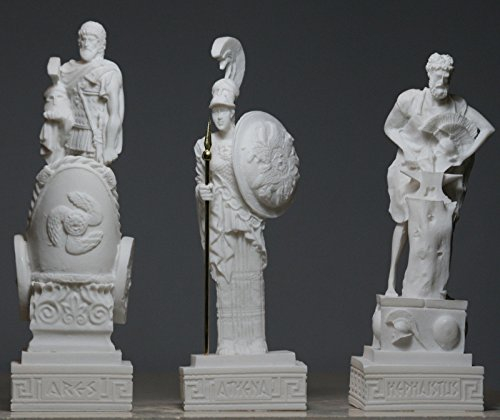 Statue Skulptur Griechische Götter Hephaestus & ARES & Göttin, 16 cm