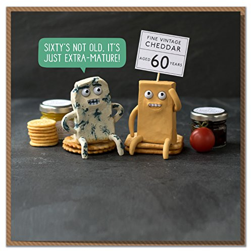 Sixty's Not Old, It's Just Extra Mature! Funny Cheesy 60th Birthday Card