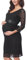 Be Mammy Robe Soirée en Dentelle Grossesse Maternité Manche 3/4 Vêtement BE20-209 (Noir, M)