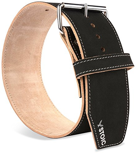 Weight Lifting Belt Maximum Support & Protection Lifting Belt For Weightlifting Snatch, Clean & Jerk, Deadlift, Squat by Stoic Weight Belt For Men & Women 4 Inch Wide (XX-Large 6MM Thick Single Prong)