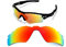 Galaxis Ersatzgläser für Oakley Radar Path Lüftungsschlitz Sonnenbrille Rot - Rot, Regular