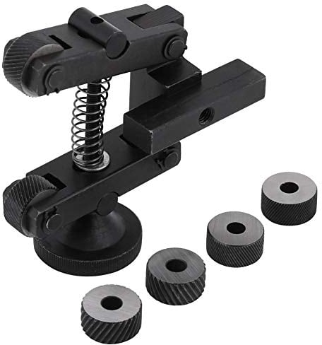 Rändel Drehmaschine, 1 Stück Rändelwerkzeughalter Linear Verstellbarer Schaft mit Rad, ändelrändelwerkzeughalter Stahl Diagonalrad Lineares Rändelwerkzeug, Speziell für die Mini-Drehmaschine