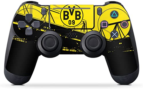 DeinDesign Skin kompatibel mit Sony Playstation 4 Pro Controller Folie Sticker Borussia Dortmund BVB Fanartikel